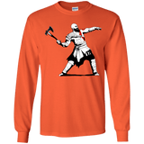 T-Shirts Orange / YS Kratos Banksy Youth Long Sleeve T-Shirt