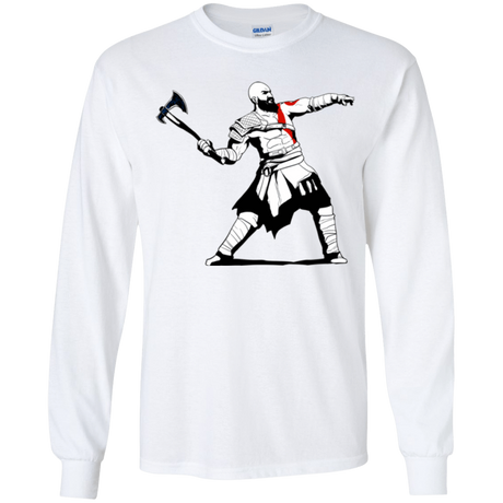 T-Shirts White / YS Kratos Banksy Youth Long Sleeve T-Shirt