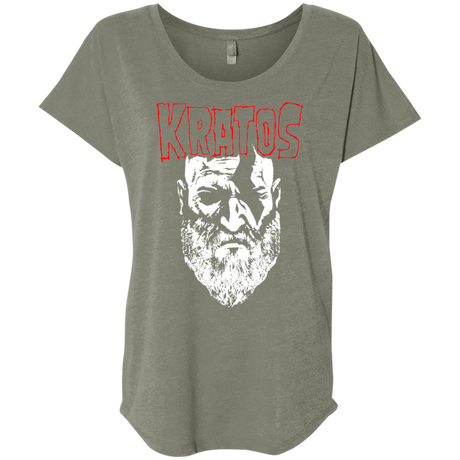 T-Shirts Venetian Grey / X-Small Kratos Danzig Triblend Dolman Sleeve