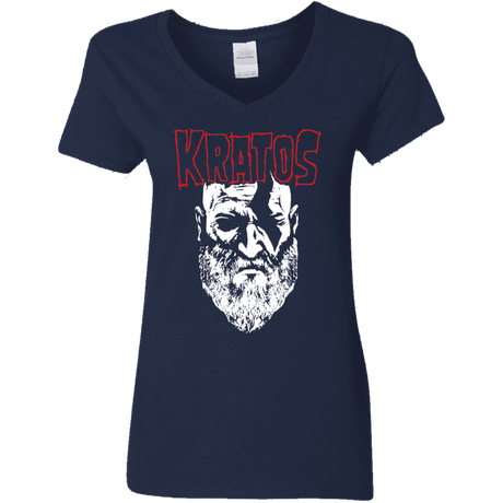 T-Shirts Navy / S Kratos Danzig Women's V-Neck T-Shirt