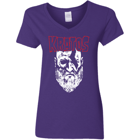 T-Shirts Purple / S Kratos Danzig Women's V-Neck T-Shirt