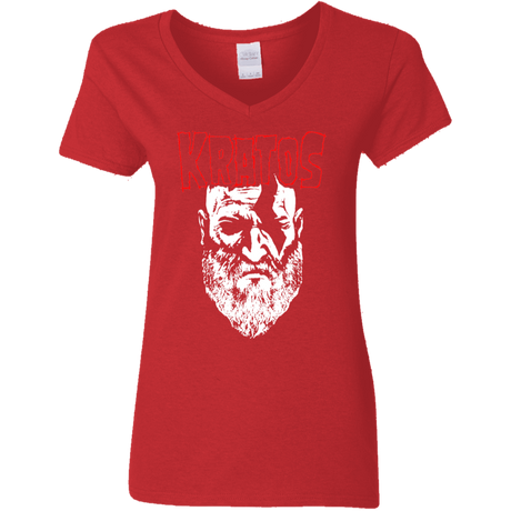 T-Shirts Red / S Kratos Danzig Women's V-Neck T-Shirt