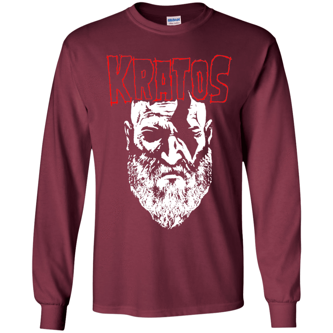T-Shirts Maroon / YS Kratos Danzig Youth Long Sleeve T-Shirt