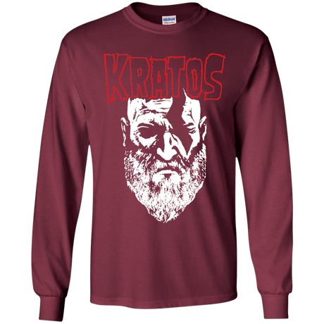 T-Shirts Maroon / YS Kratos Danzig Youth Long Sleeve T-Shirt