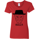 T-Shirts Red / S Krugger Women's V-Neck T-Shirt