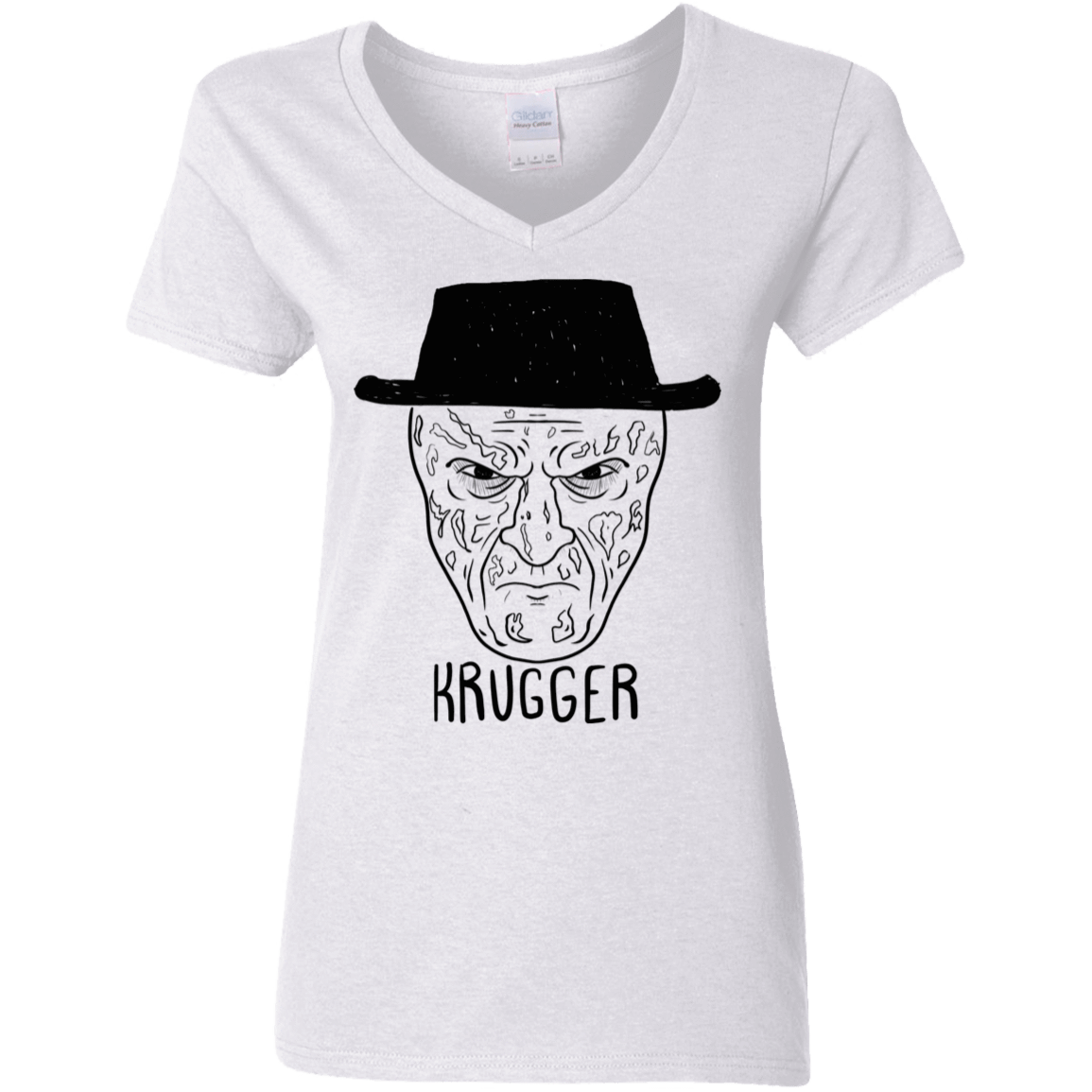 T-Shirts White / S Krugger Women's V-Neck T-Shirt