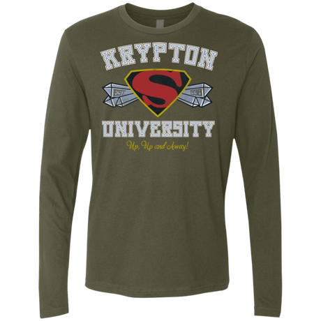 T-Shirts Military Green / Small Krypton University Men's Premium Long Sleeve