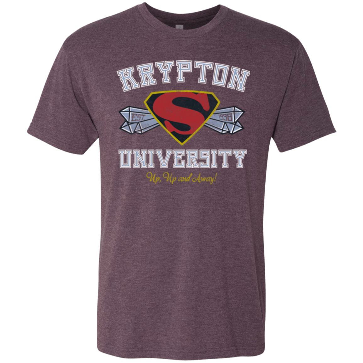 T-Shirts Vintage Purple / Small Krypton University Men's Triblend T-Shirt