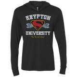 T-Shirts Vintage Black / X-Small Krypton University Triblend Long Sleeve Hoodie Tee