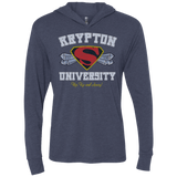 T-Shirts Vintage Navy / X-Small Krypton University Triblend Long Sleeve Hoodie Tee