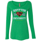 T-Shirts Envy / Small Krypton University Women's Triblend Long Sleeve Shirt