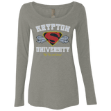 T-Shirts Venetian Grey / Small Krypton University Women's Triblend Long Sleeve Shirt