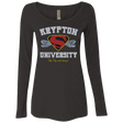 T-Shirts Vintage Black / Small Krypton University Women's Triblend Long Sleeve Shirt