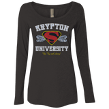 T-Shirts Vintage Black / Small Krypton University Women's Triblend Long Sleeve Shirt