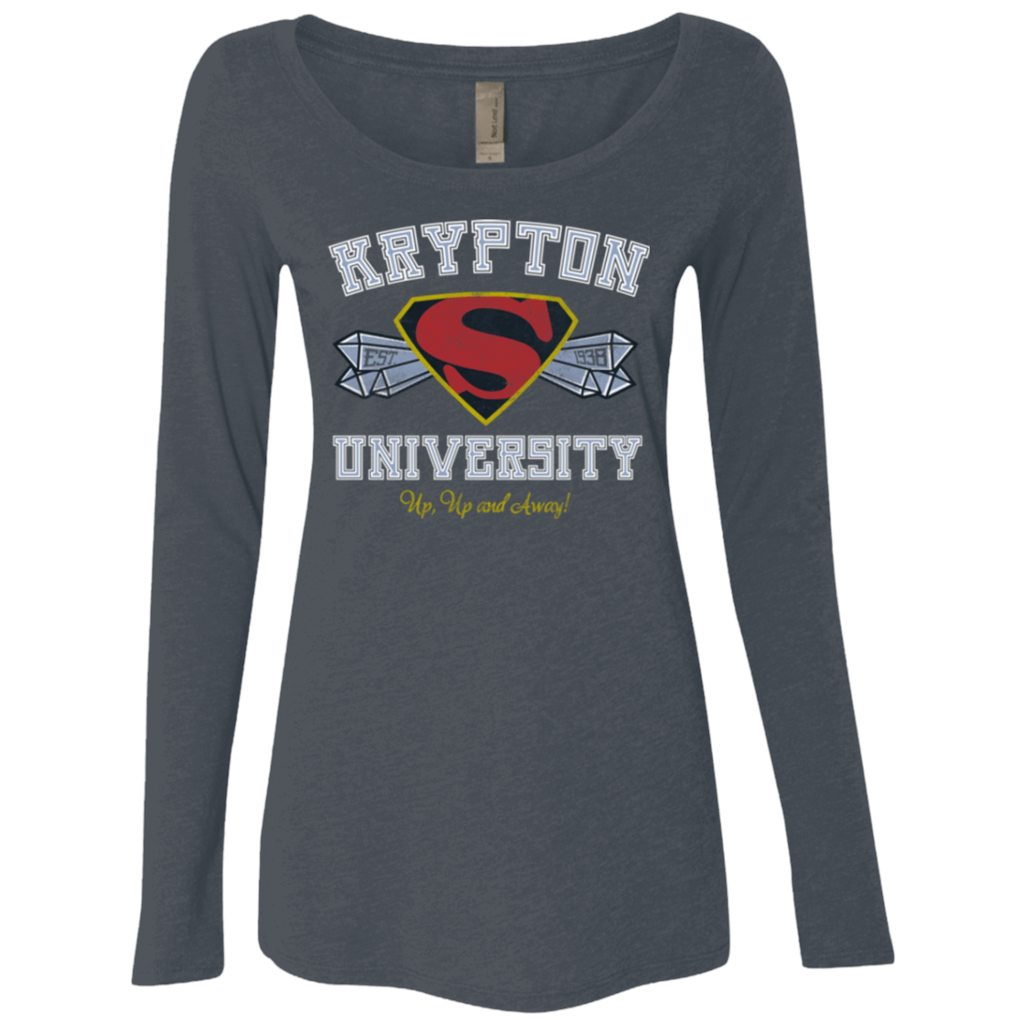 T-Shirts Vintage Navy / Small Krypton University Women's Triblend Long Sleeve Shirt