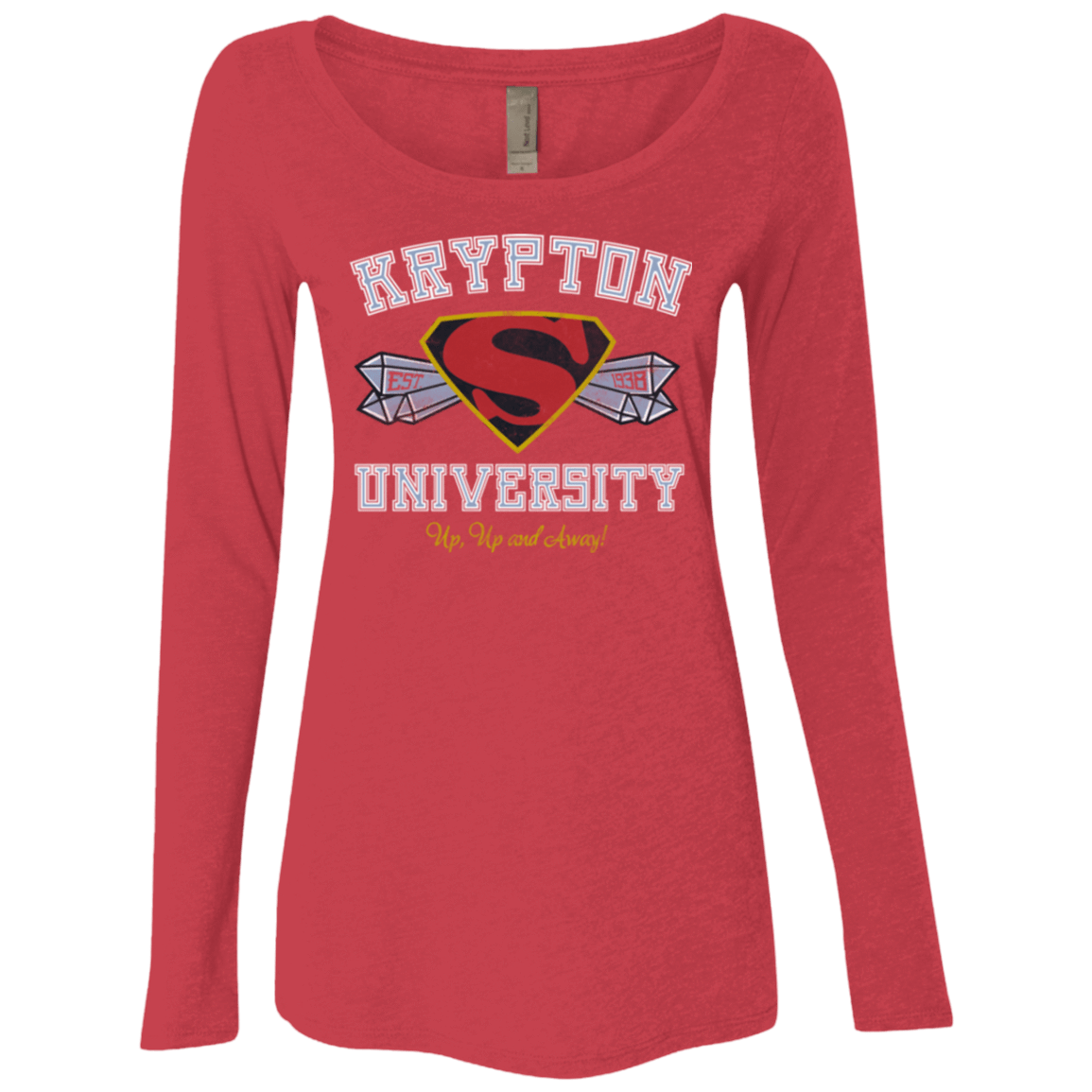 T-Shirts Vintage Red / Small Krypton University Women's Triblend Long Sleeve Shirt