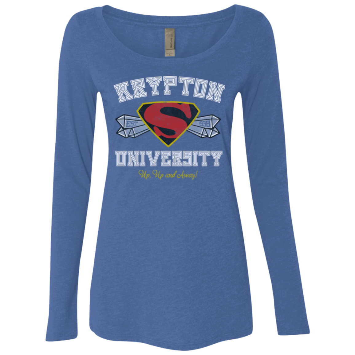 T-Shirts Vintage Royal / Small Krypton University Women's Triblend Long Sleeve Shirt