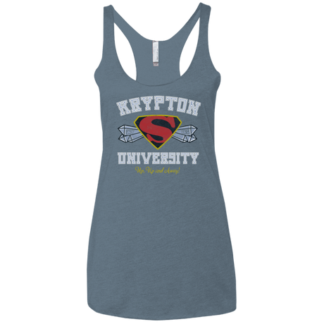 T-Shirts Indigo / X-Small Krypton University Women's Triblend Racerback Tank