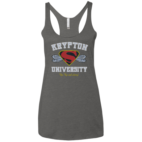T-Shirts Premium Heather / X-Small Krypton University Women's Triblend Racerback Tank