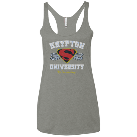 T-Shirts Venetian Grey / X-Small Krypton University Women's Triblend Racerback Tank