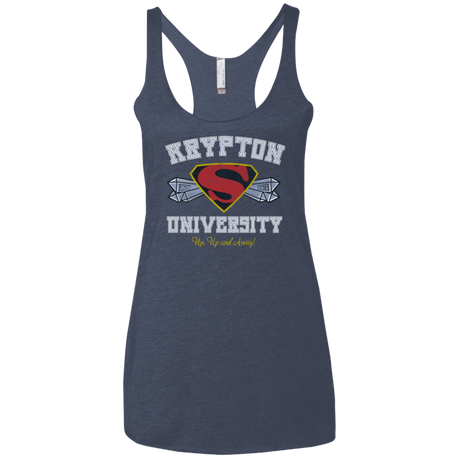 T-Shirts Vintage Navy / X-Small Krypton University Women's Triblend Racerback Tank