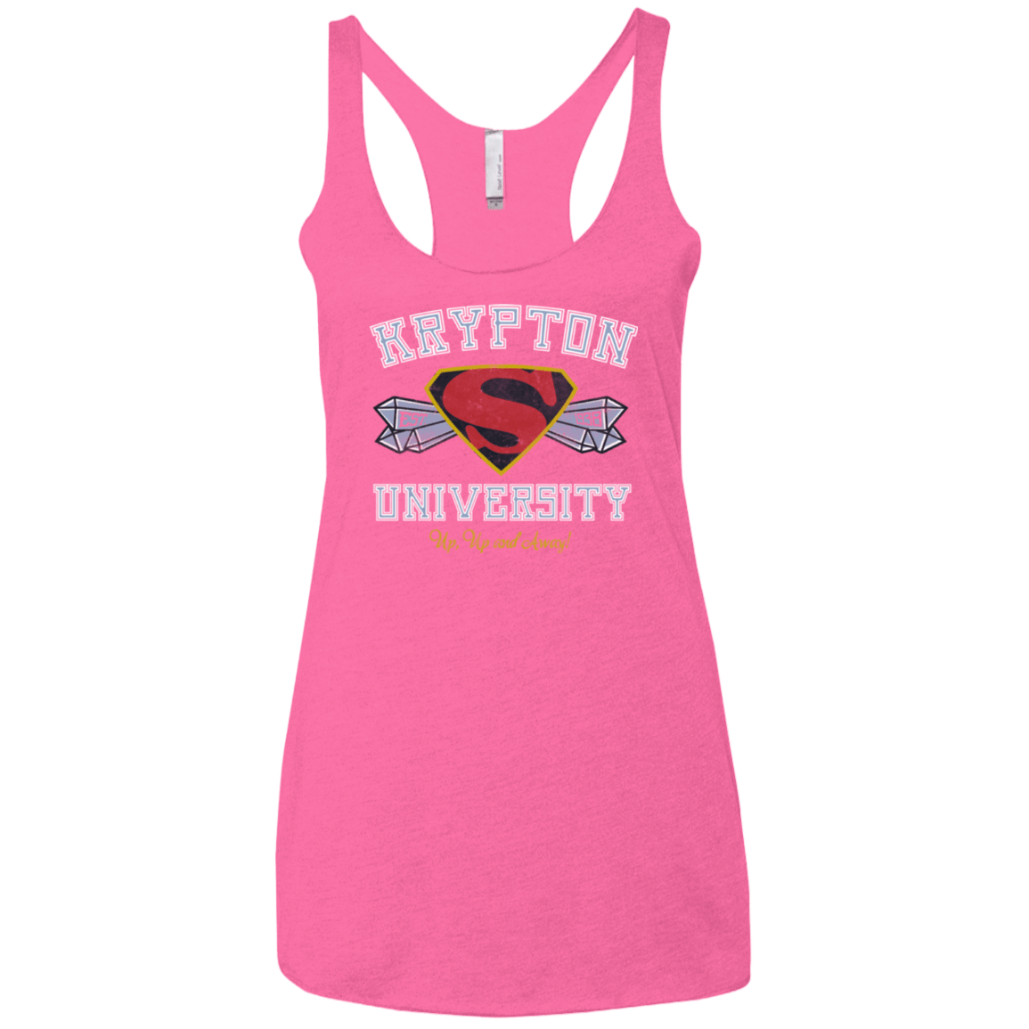 T-Shirts Vintage Pink / X-Small Krypton University Women's Triblend Racerback Tank