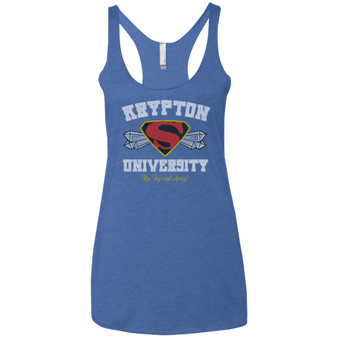 T-Shirts Vintage Royal / X-Small Krypton University Women's Triblend Racerback Tank