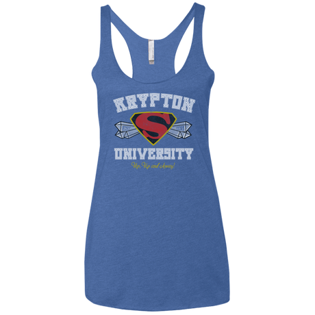 T-Shirts Vintage Royal / X-Small Krypton University Women's Triblend Racerback Tank