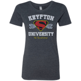 T-Shirts Vintage Navy / Small Krypton University Women's Triblend T-Shirt