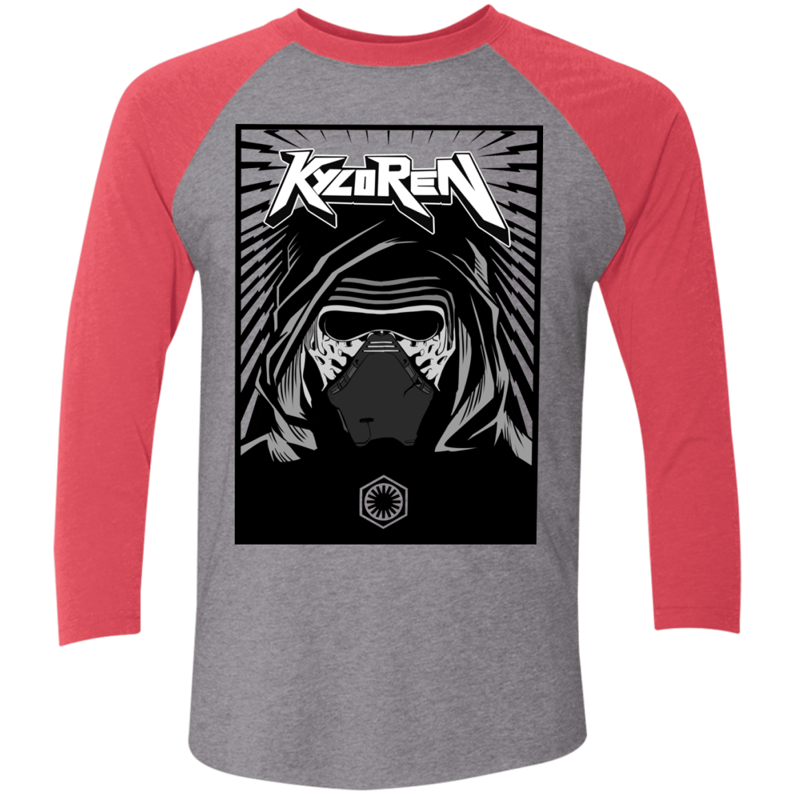 T-Shirts Premium Heather/Vintage Red / X-Small Kylo Rock Men's Triblend 3/4 Sleeve