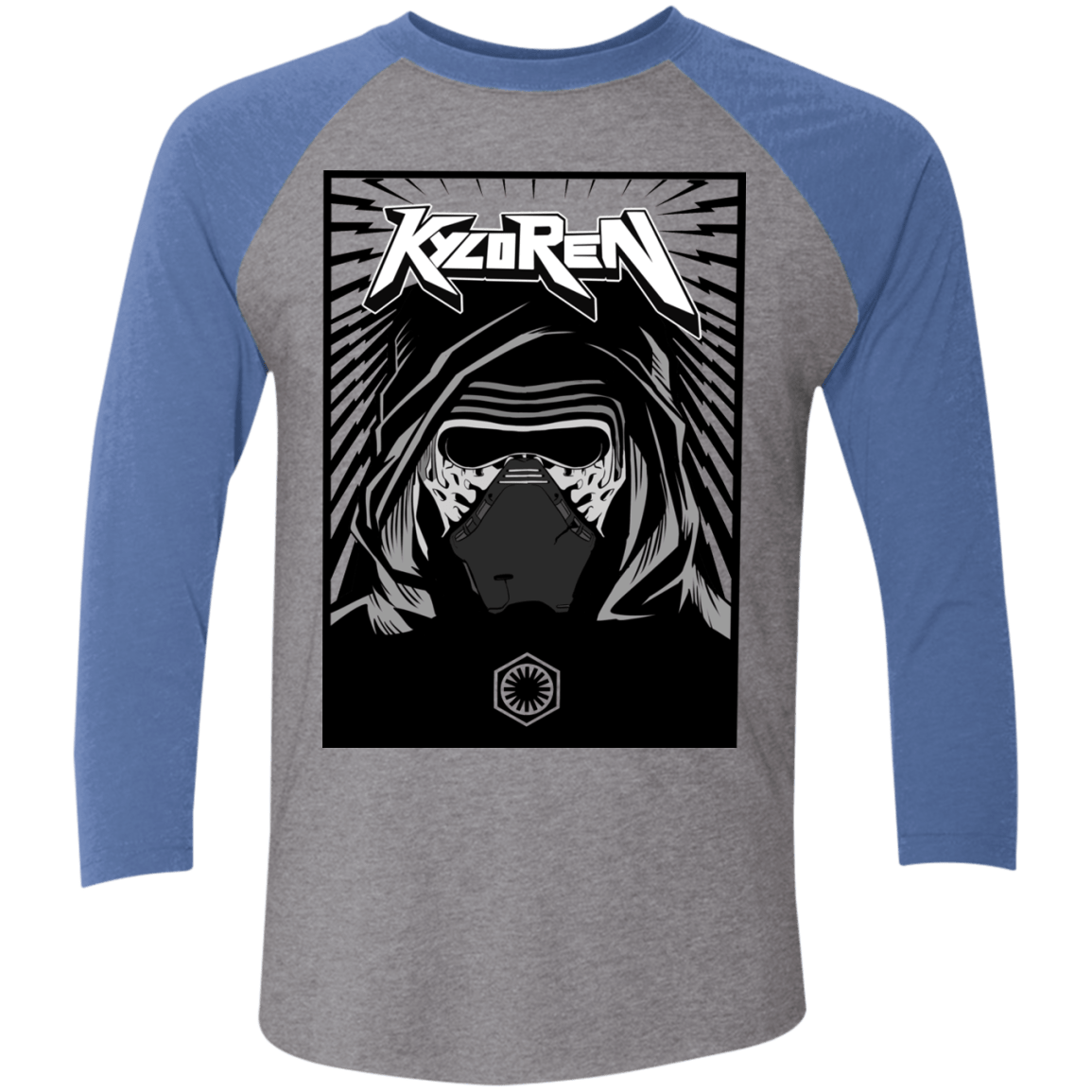 T-Shirts Premium Heather/Vintage Royal / X-Small Kylo Rock Men's Triblend 3/4 Sleeve