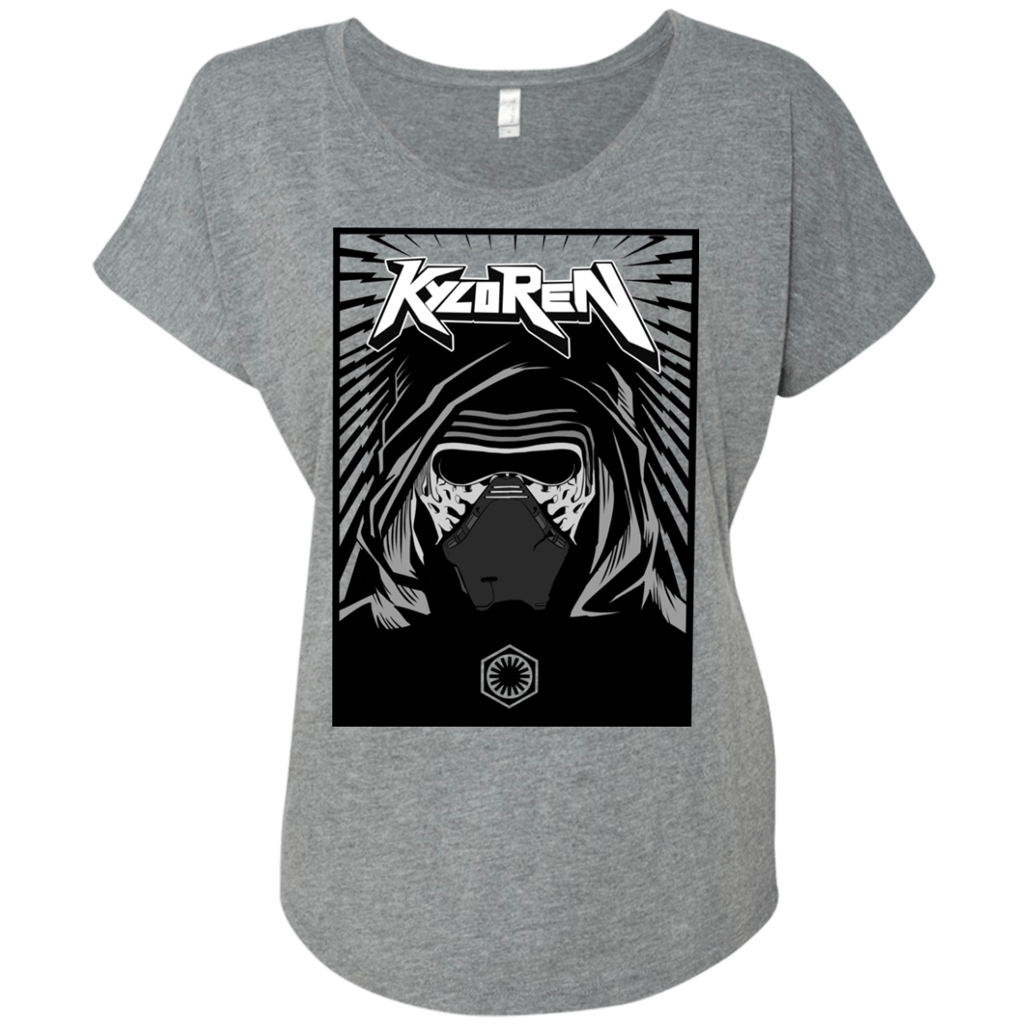 T-Shirts Premium Heather / X-Small Kylo Rock Triblend Dolman Sleeve