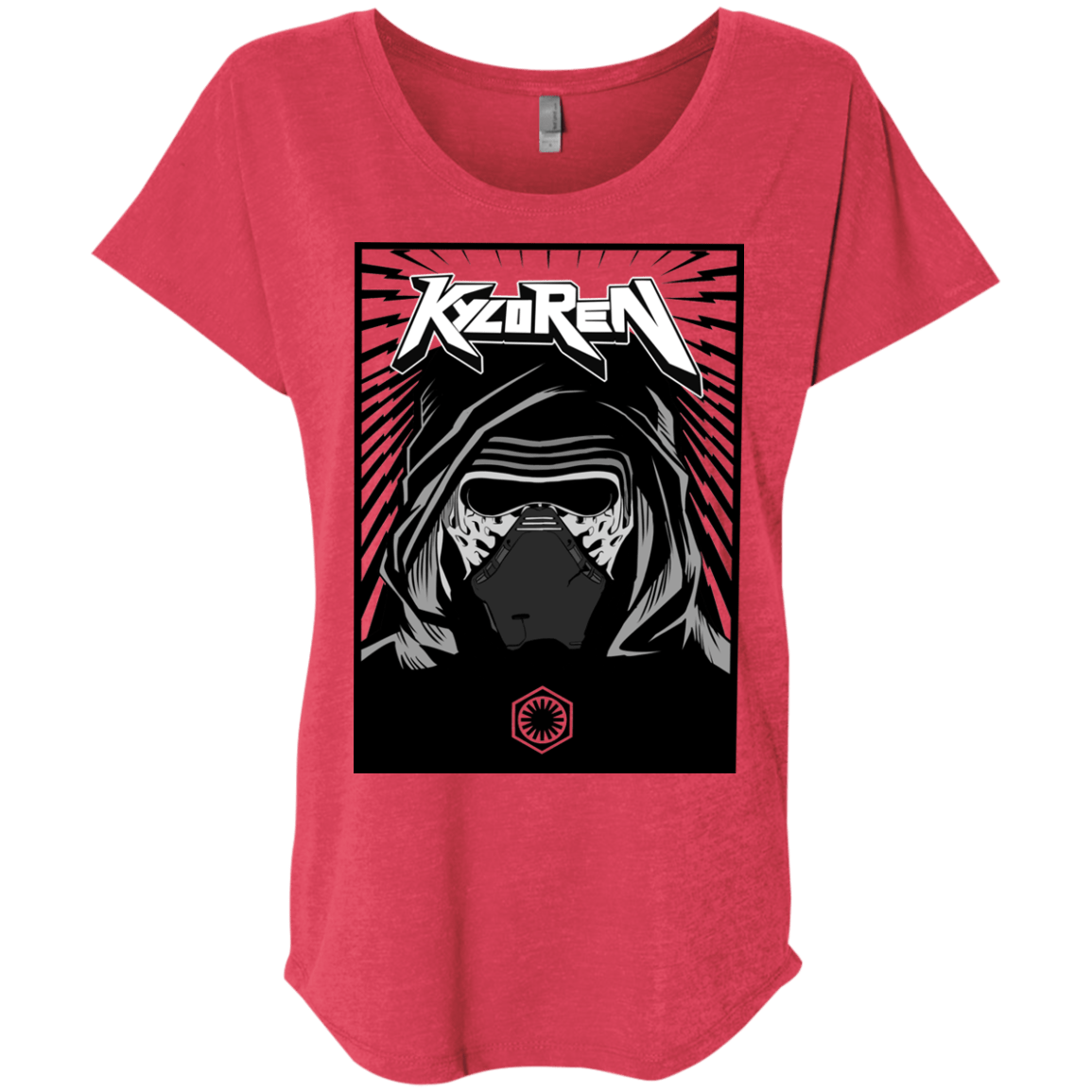 T-Shirts Vintage Red / X-Small Kylo Rock Triblend Dolman Sleeve