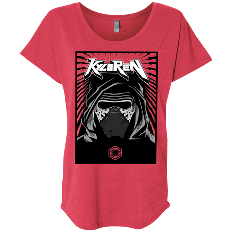T-Shirts Vintage Red / X-Small Kylo Rock Triblend Dolman Sleeve