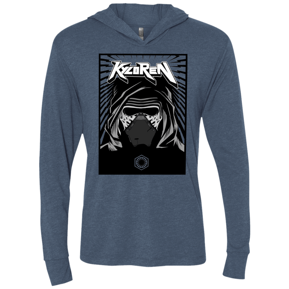 T-Shirts Indigo / X-Small Kylo Rock Triblend Long Sleeve Hoodie Tee