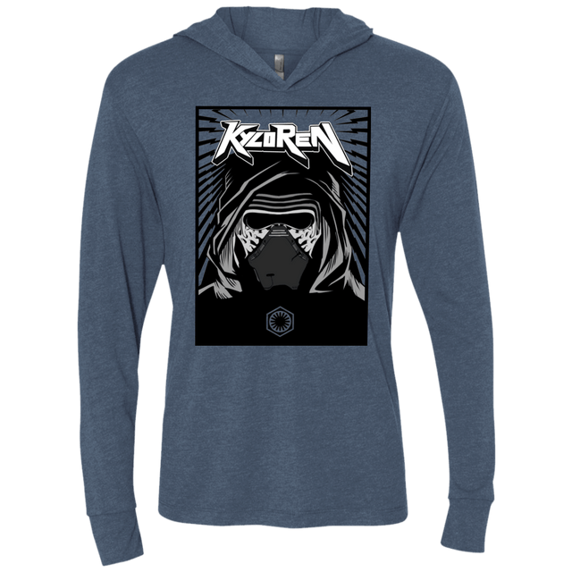 T-Shirts Indigo / X-Small Kylo Rock Triblend Long Sleeve Hoodie Tee