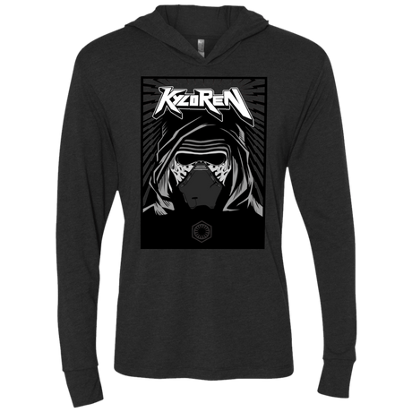 T-Shirts Vintage Black / X-Small Kylo Rock Triblend Long Sleeve Hoodie Tee