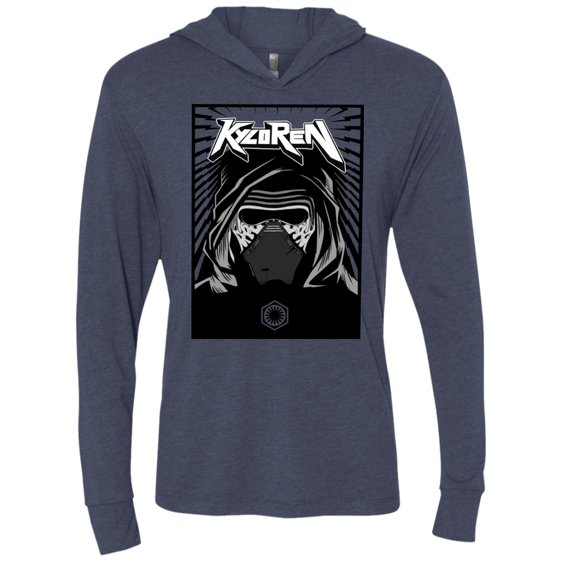 T-Shirts Vintage Navy / X-Small Kylo Rock Triblend Long Sleeve Hoodie Tee