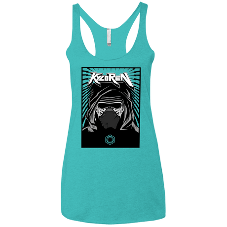 T-Shirts Tahiti Blue / X-Small Kylo Rock Women's Triblend Racerback Tank