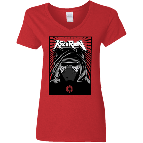 T-Shirts Red / S Kylo Rock Women's V-Neck T-Shirt