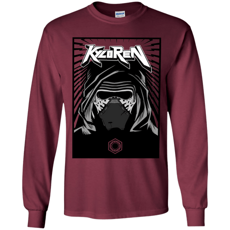 T-Shirts Maroon / YS Kylo Rock Youth Long Sleeve T-Shirt