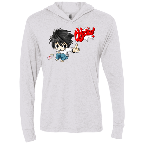 T-Shirts Heather White / X-Small L Objection! Triblend Long Sleeve Hoodie Tee