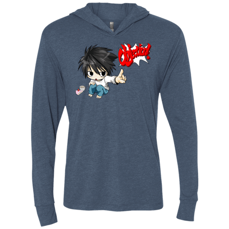 T-Shirts Indigo / X-Small L Objection! Triblend Long Sleeve Hoodie Tee