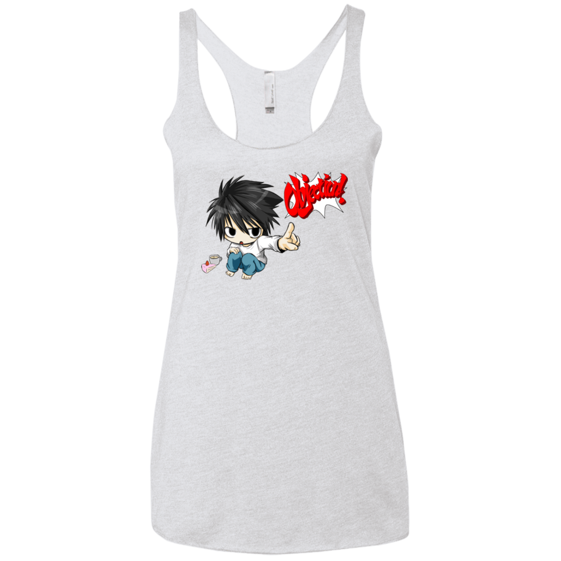 T-Shirts Heather White / X-Small L Objection! Women's Triblend Racerback Tank