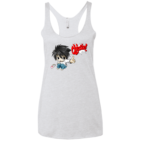 T-Shirts Heather White / X-Small L Objection! Women's Triblend Racerback Tank