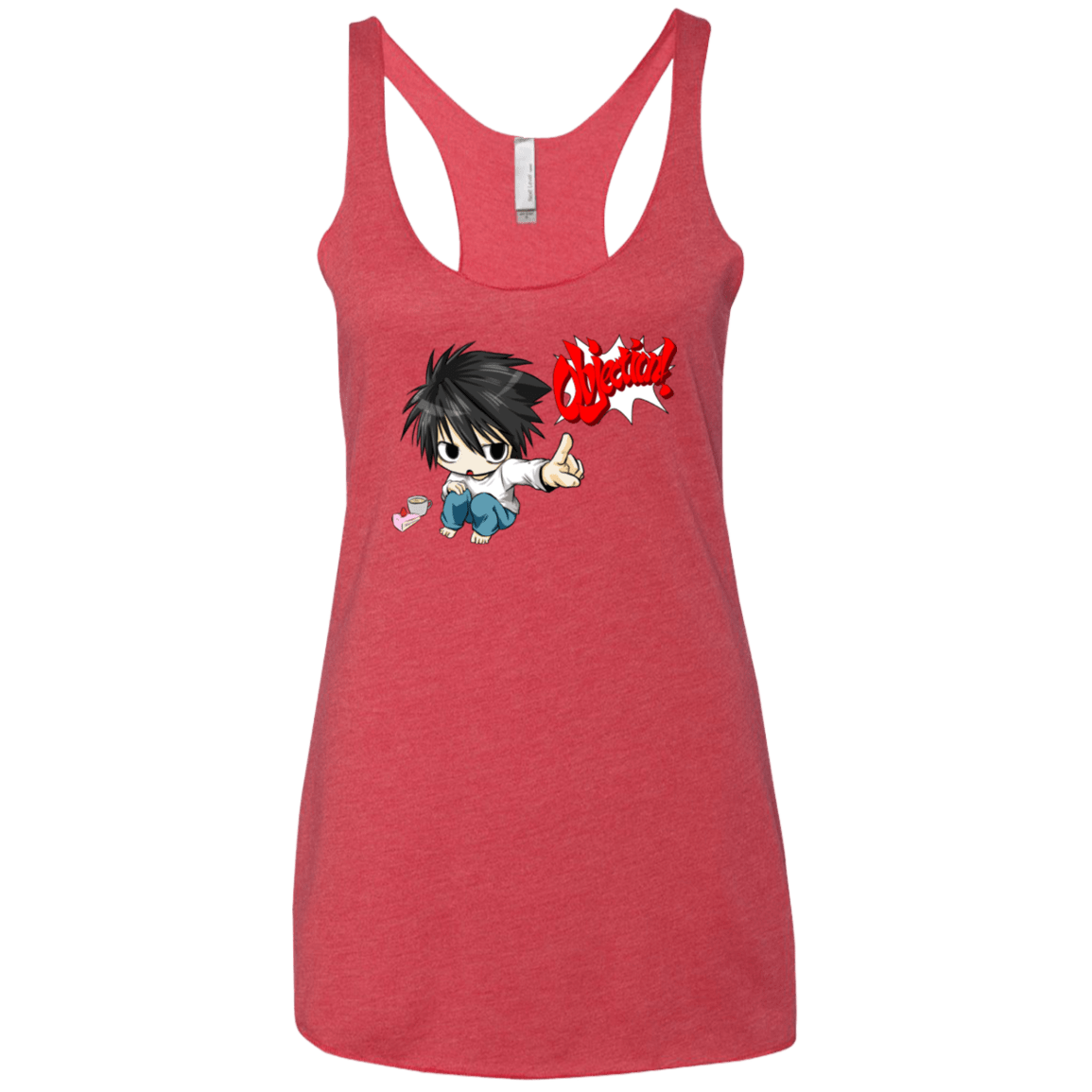 T-Shirts Vintage Red / X-Small L Objection! Women's Triblend Racerback Tank