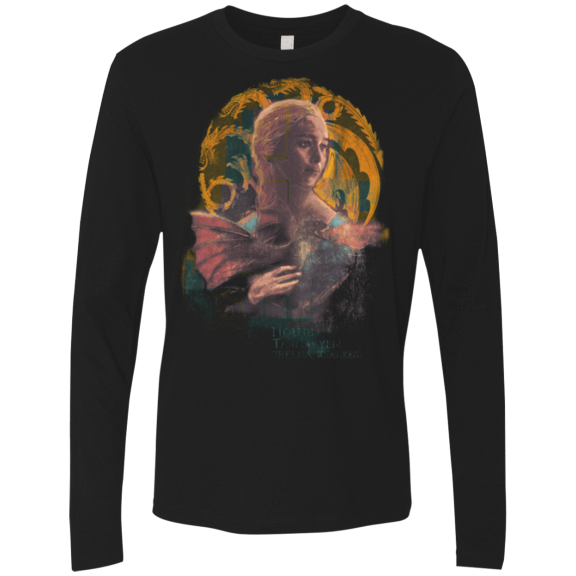 T-Shirts Black / Small la Dame Au Dragon Men's Premium Long Sleeve