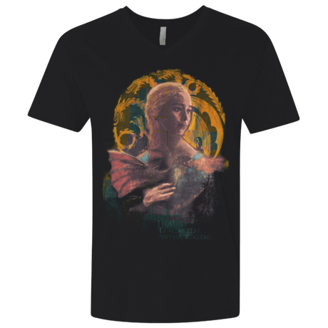 T-Shirts Black / X-Small la Dame Au Dragon Men's Premium V-Neck