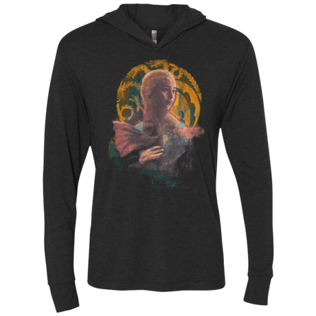 T-Shirts Vintage Black / X-Small la Dame Au Dragon Triblend Long Sleeve Hoodie Tee