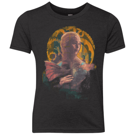 T-Shirts Vintage Black / YXS la Dame Au Dragon Youth Triblend T-Shirt